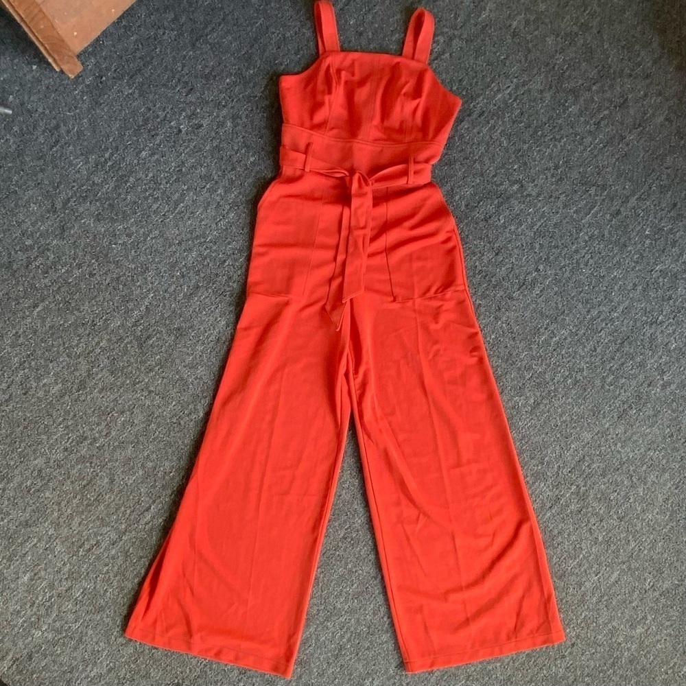 Strut and Bolt Women’s Size Large Wide Leg Jumpsuit- Burnt Orange Sleeveless